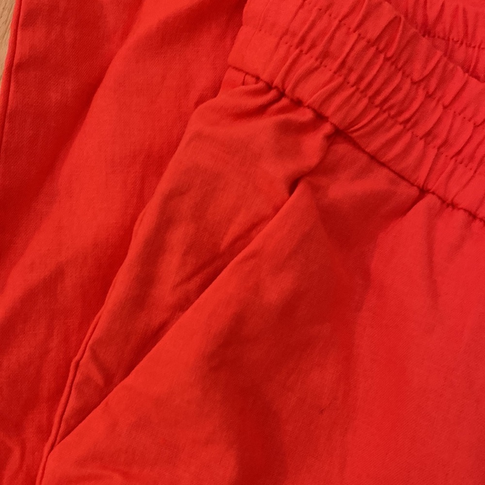 Pink J Crew  Factory Linen Cotton Joggers - Picture 5 of 5